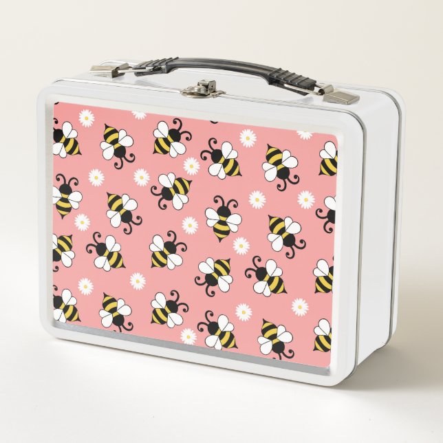 Pequeñas abejas y flores de margarita (Anverso)