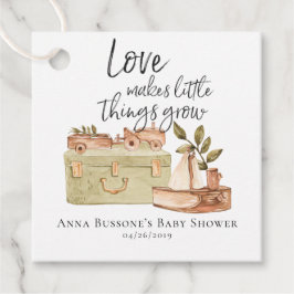 Pequeñas cosas | Etiqueta de favor de baby shower 