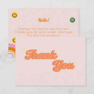 Pequeñas empresas Gracias Vibes Retro De Tarjetas