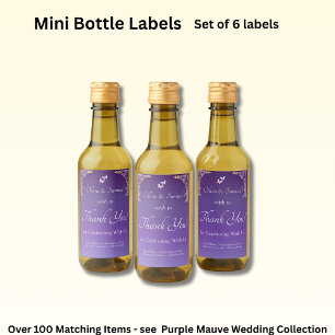 Pequeñas etiquetas de botella, vino de flores malv