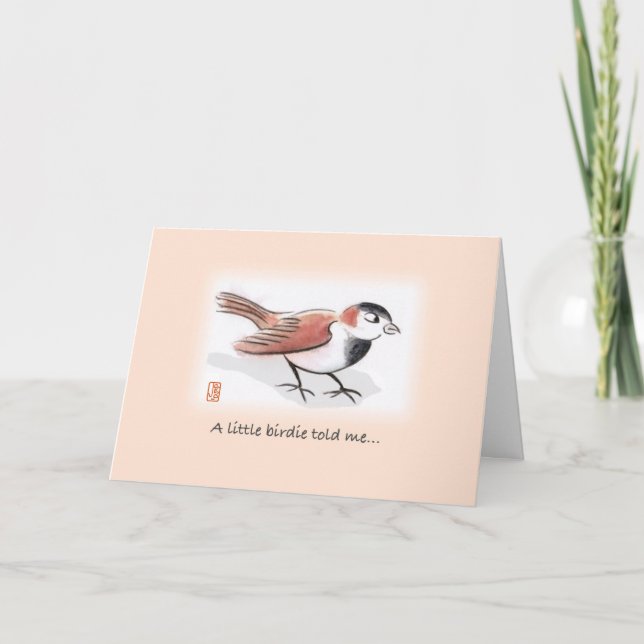 Pequeñas felicitaciones por tarjeta de embarazo (Anverso)