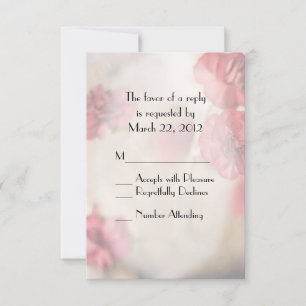 Pequeñas flores rosadas Bodas RSVP