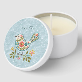 Pequeñas hojas verdes florales de pájaro Mini favo