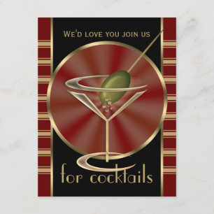 Pequeñas invitaciones del cóctel