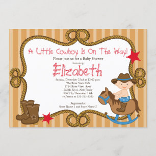 Pequeñas invitaciones occidentales lindas de Baby