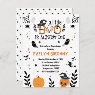 pequeñas invitaciones para embarazo de bebé boo