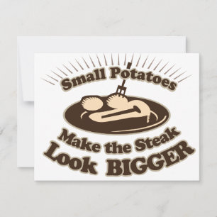 Pequeñas papas hacen que el filete parezca más gra