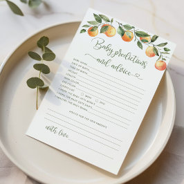 Pequeñas predicciones para bebés y tarjeta de cons