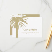 Pequeñas tarjetas de alojamiento para bodas en la 