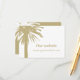 Pequeñas tarjetas de alojamiento para bodas en la 