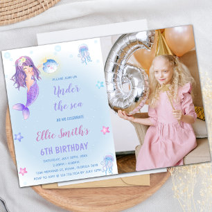 Pequeñas tarjetas de sirena con foto