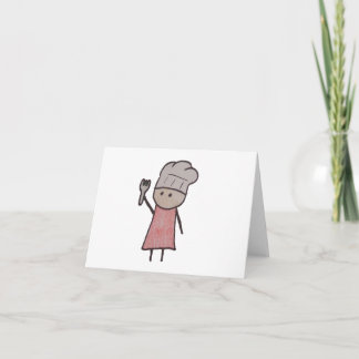 Pequeñas tarjetas de una nota del cocinero