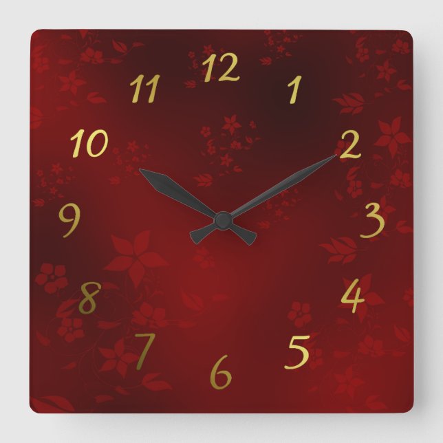 pequeñas y delicadas flores asiáticas en un reloj  (Anverso)