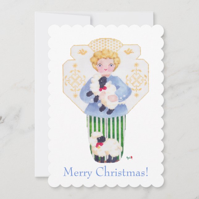 Pequeño Angel con invitación de corderos (Anverso)