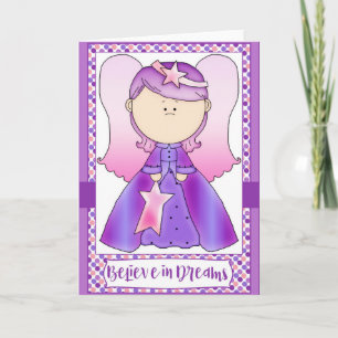 Pequeño ángel cree en sueños - Tarjeta de cumpleañ