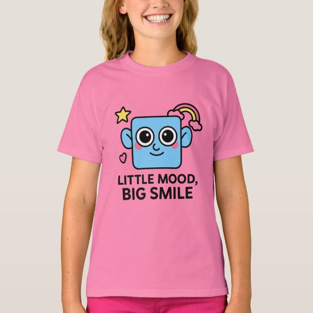 Pequeño ánimo, gran sonrisa - Camiseta Infantil Cu (Anverso)