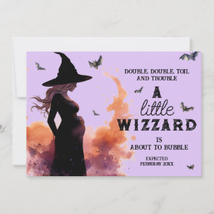Pequeño anuncio de embarazo de Halloween con foto 