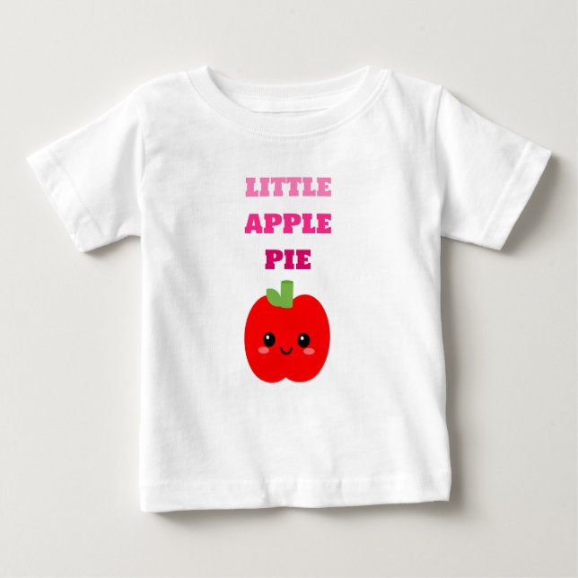 Pequeño Apple Pie, lindo gráfico bebé camiseta (Anverso)