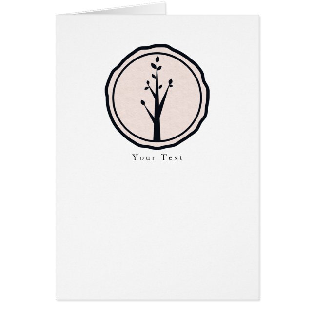 Pequeño Árbol Rústico Boda Personalizado Gracias (Frente)