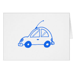 Pequeño auto azul