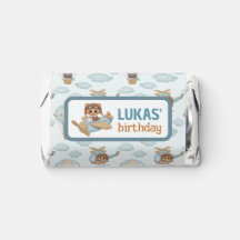 Pequeño Aviador Bear Pastel Azul Cumpleaños