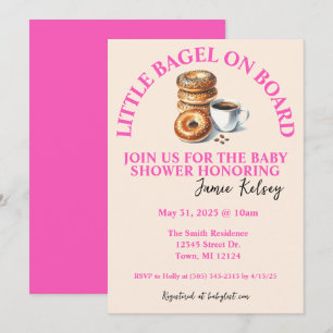 Pequeño Bagel a bordo de la invitación de Baby Sho