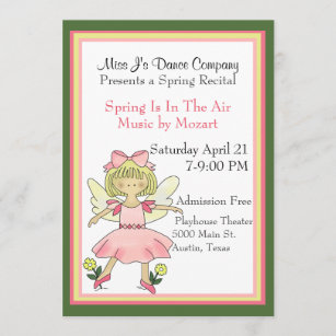 Invitaciones Clase Del Ballet Zazzle Es