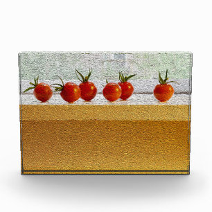 Pequeño bloque de fotos de tomates