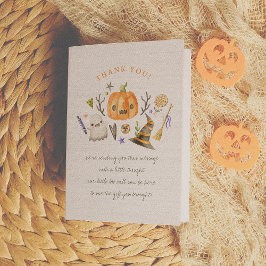 Pequeño Boo Halloween Calabaza - Tarjeta de agrade