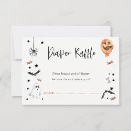 Pequeño boom Ducha bebé Tarjeta de rifa de pañales