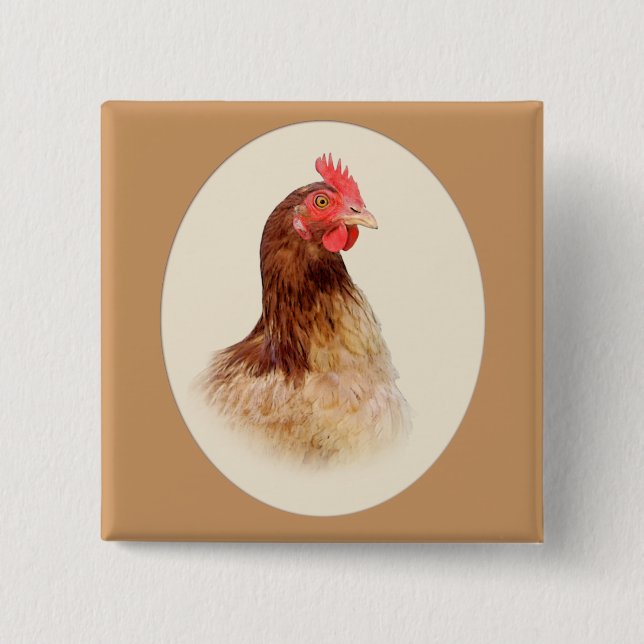 Pequeño botón de la gallina de Brown (Anverso)
