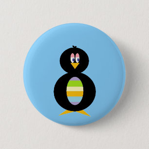 Pequeño botón feliz del pingüino