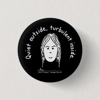 Pequeño botón negro turbulento