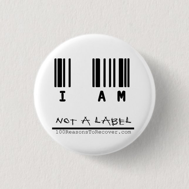 Pequeño botón - "no una etiqueta " (Anverso)