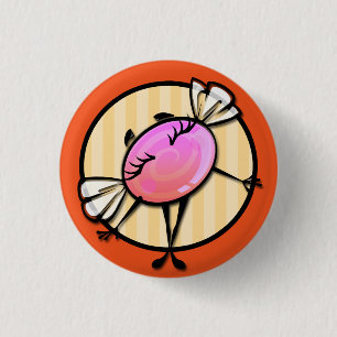 PEQUEÑO BOTÓN REDONDO DE ILUSTRACION DE CHICA DE C