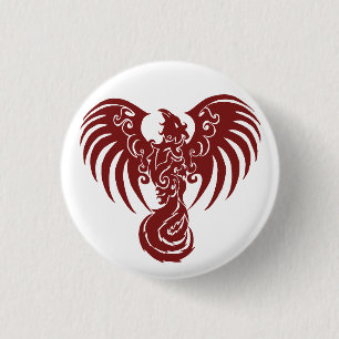 Pequeño botón rojo del logotipo de Phoenix