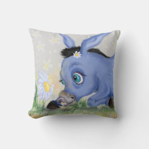 Pequeño burro y graciosa almohada de Daisy