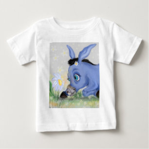 Pequeño burro y gracioso bebé camiseta