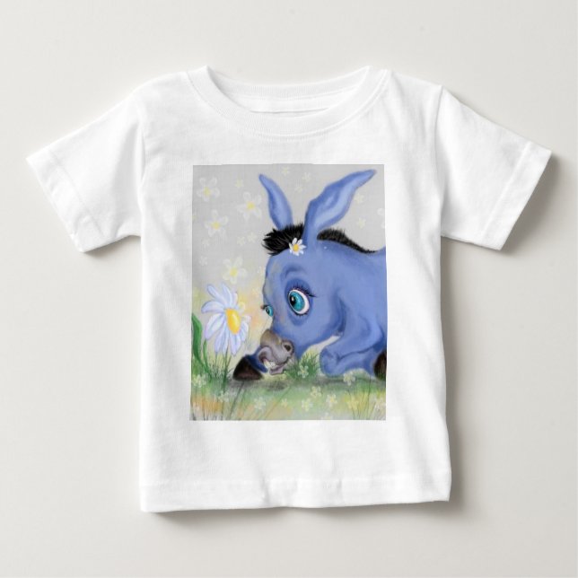 Pequeño burro y gracioso bebé camiseta (Anverso)