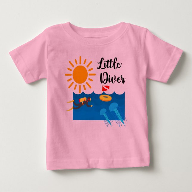 Pequeño buzo con pez gelatina - Baby Fine Jersey T (Anverso)