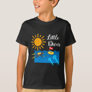 Pequeño buzo con pez gelatina - Camiseta básica pa