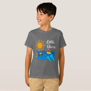 Pequeño buzo con pez gelatina - Camiseta básica pa
