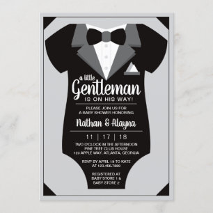 Pequeño Caballero Invitación Baby Shower, Tuxedo