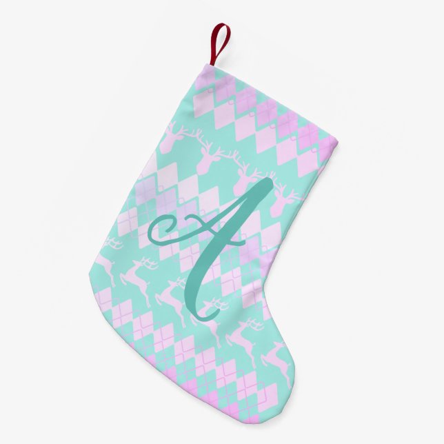 Pequeño Calcetín navideño personalizado (Frente (Colgado))