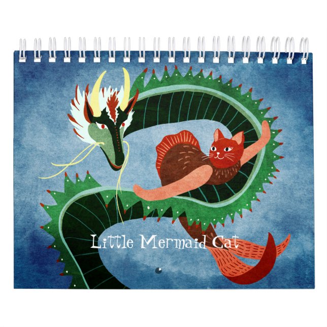 Pequeño calendario de gatos de sirena (Tapa)