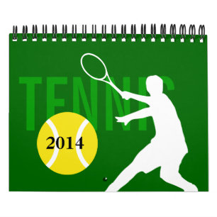 Pequeño calendario de tenis para entrenador, jugad