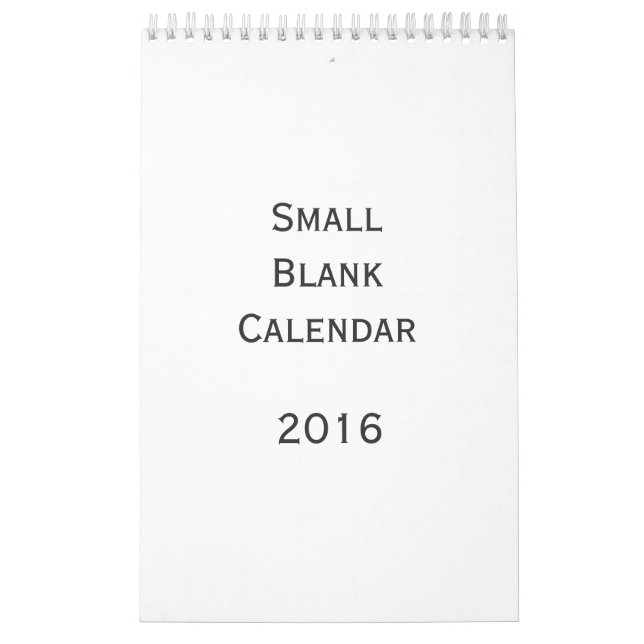 Pequeño Calendario en blanco 2016 - Puede Personal (Tapa)