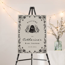 Pequeño cartel de bienvenida de Baby Shower de Boo