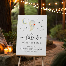 Pequeño cartel de bienvenida de Baby Shower de Boo