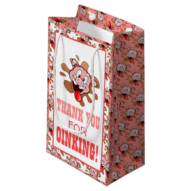 Pequeño Cerdo Gracias Favor De La Bolsa (Angulo Anverso)